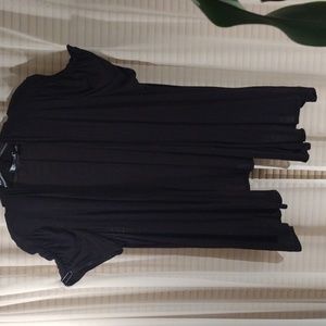 AB Studio black stretch knit short sleeve jacket. Size XL.